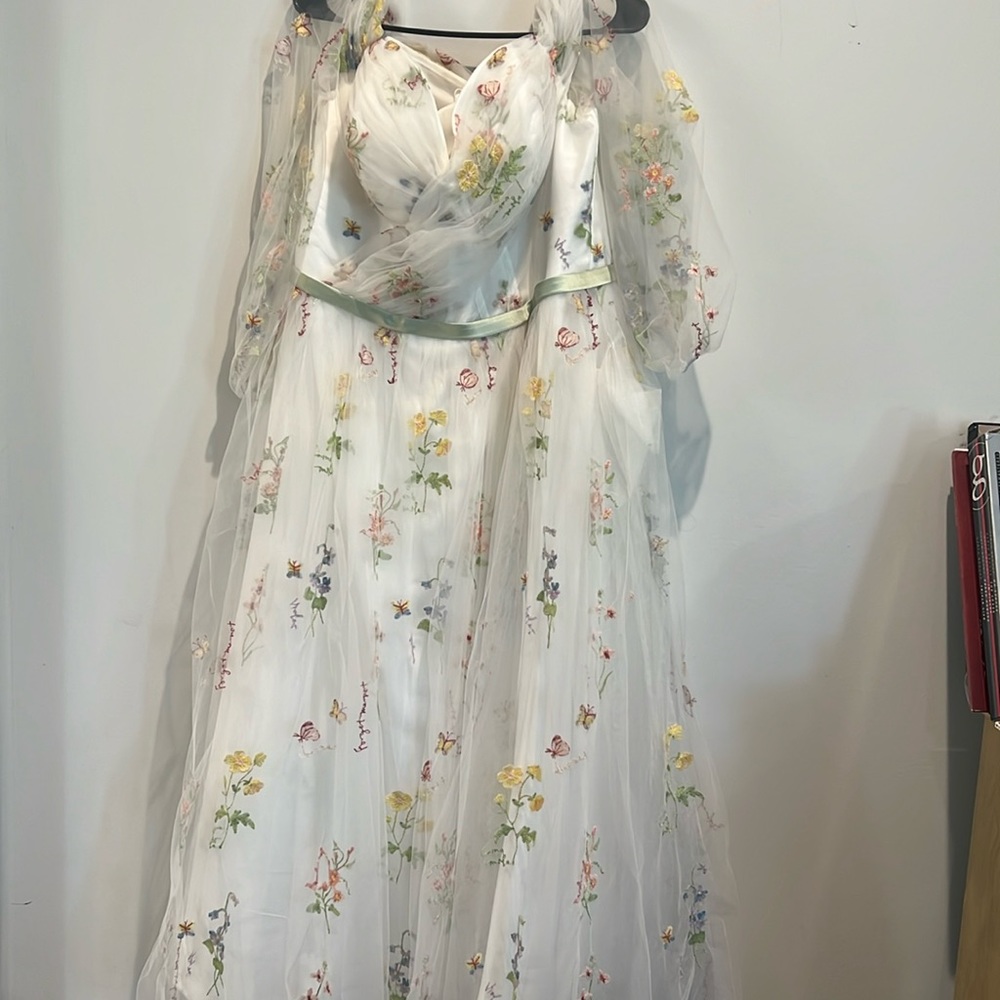 Floral corset back dress
